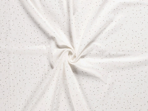 Minerva Core Range Foil Cotton Double Gauze Fabric Ivory
