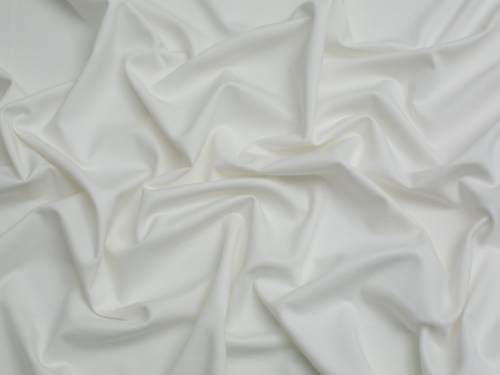 Minerva Core Range Viscose Interlock Jersey Stretch Knit Fabric White