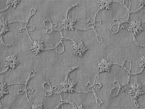 Embroidered Cotton Lawn Fabric Grey
