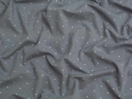 Star Cotton Jersey Stretch Knit Fabric Grey
