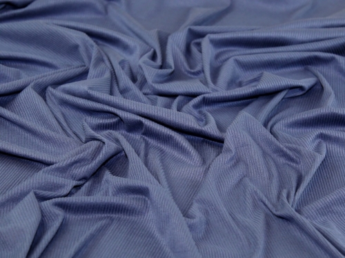 Deadstock Super Soft Rib Stretch Knit Fabric Blue