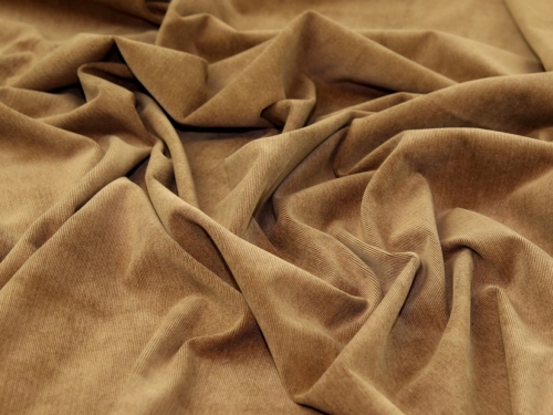 Deadstock Stretch Woven Polyester Needlecord Fabric Sand