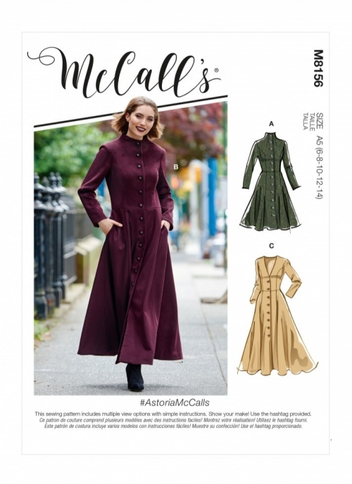 McCalls Paper Sewing Pattern 8156