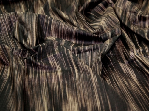 John Louden 100% Cotton Fabric Black Brown