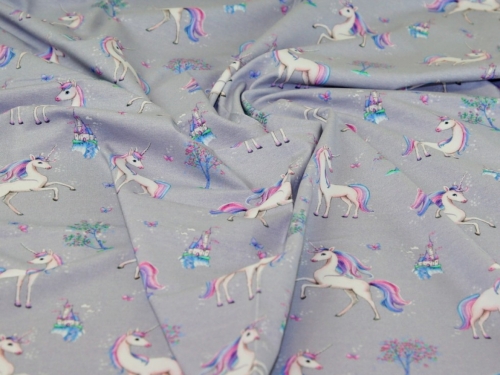 John Louden Cotton Jersey Stretch Knit Fabric Lilac