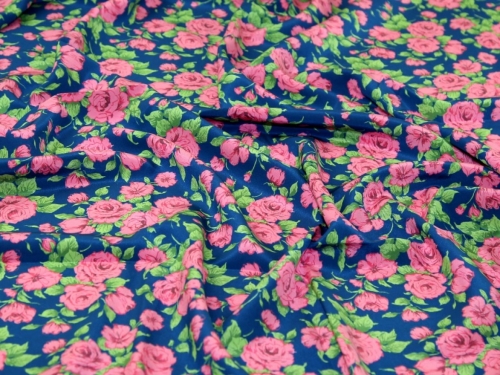 Liberty London Carline Rose Kensington Silk Crepe de Chine Fabric Pink