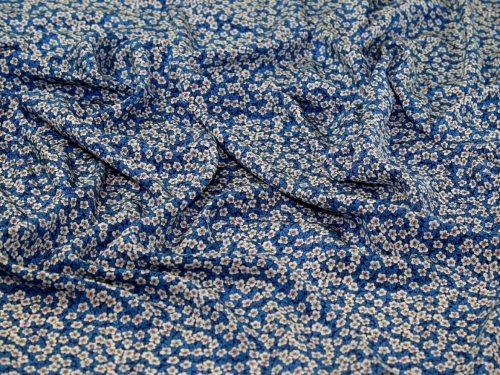 Liberty London Ffion Mair Kensington Silk Crepe de Chine Fabric Blue