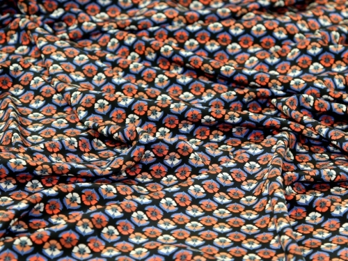 Liberty London Miranda Skye Kensington Silk Crepe de Chine Fabric Red