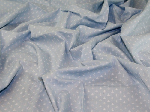 Deadstock 100% Cotton Poplin Fabric Sky