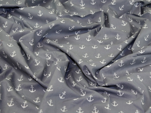 Deadstock Cotton Poplin Fabric Grey