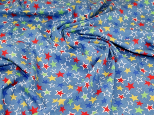 Rose and Hubble 100% Cotton Poplin Fabric Blue