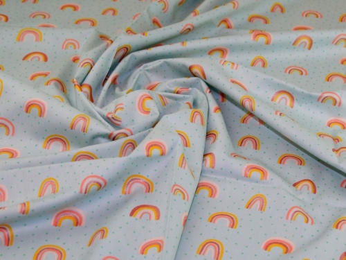 John Louden 100% Cotton Poplin Fabric Mint