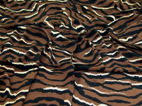 Deadstock Viscose Crepe Fabric Coffee Brown