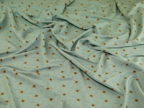 Deadstock Modal Loop Back French Terry Stretch Knit Fabric Mint