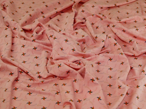 Deadstock Modal Loop Back French Terry Stretch Knit Fabric Pink