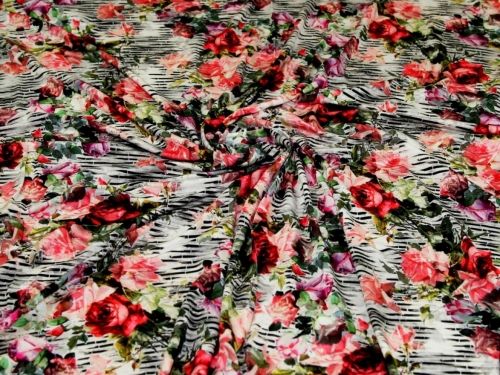 Deadstock Viscose Jersey Stretch Knit Fabric Multicoloured