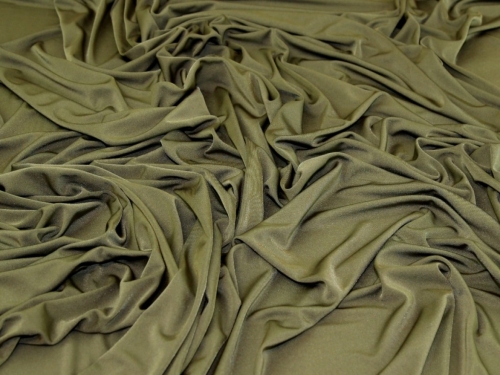 Deadstock ITY Silky Stretch Knit Fabric Khaki