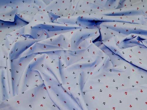 Deadstock 100% Cotton Poplin Fabric Sky