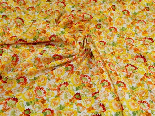 Deadstock 100% Cotton Poplin Fabric Yellow