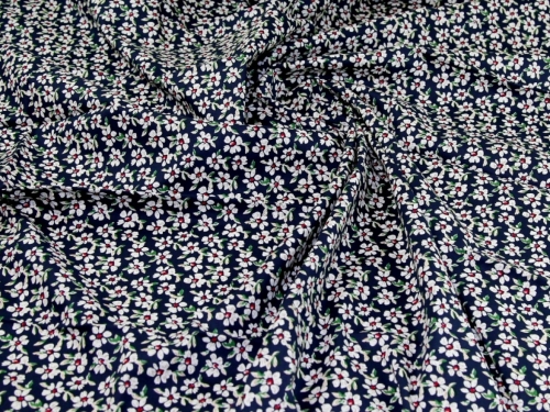 Deadstock 100% Cotton Poplin Fabric Navy