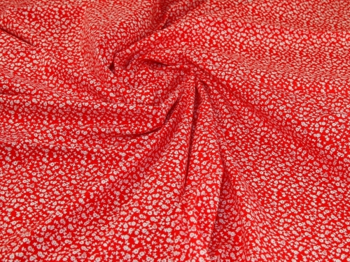 Deadstock 100% Cotton Poplin Fabric Red