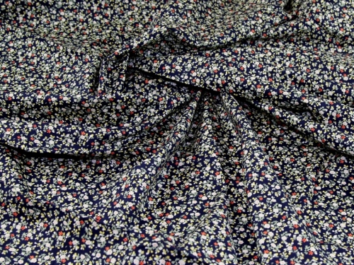 Deadstock 100% Cotton Poplin Fabric Navy
