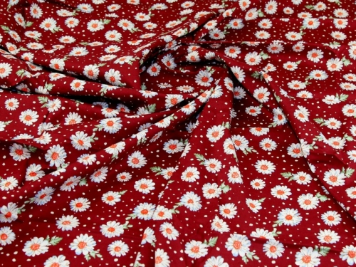 Deadstock 100% Cotton Poplin Fabric Wine
