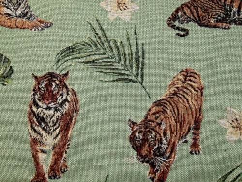 Deadstock Woven Tapestry Fabric Green