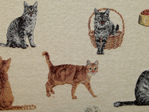 Deadstock Woven Tapestry Fabric Beige