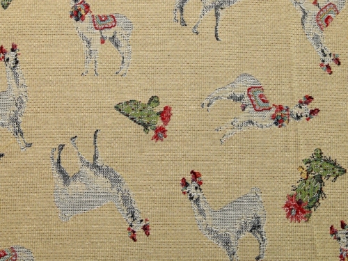 Deadstock Woven Tapestry Fabric Beige