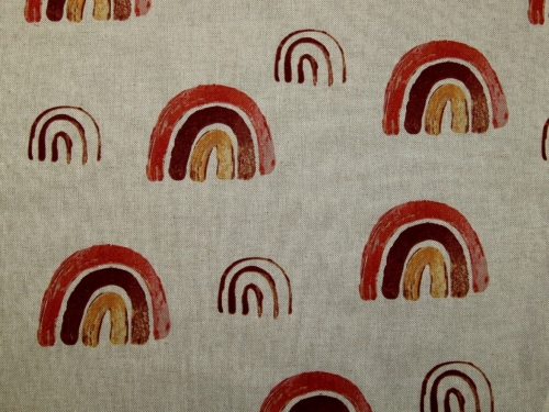 Deadstock Cotton Canvas Fabric Brown on Beige