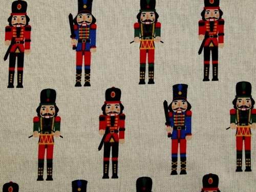 Deadstock Cotton Canvas Fabric Multi on Beige