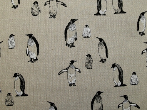 Deadstock Cotton Canvas Fabric Black on Beige