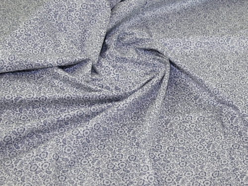 Deadstock 100% Cotton Poplin Fabric Cream & Grey