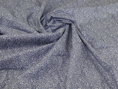 Deadstock 100% Cotton Poplin Fabric Grey & Cream