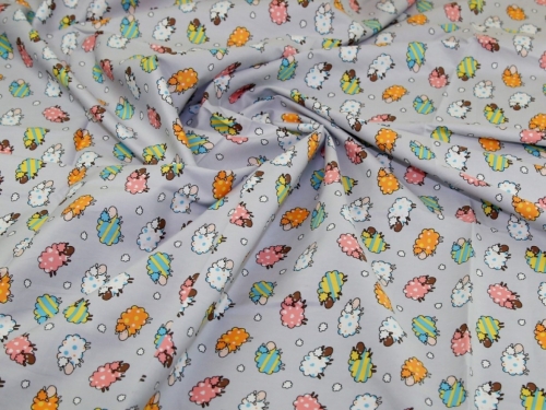 Deadstock 100% Cotton Poplin Fabric Silver Grey