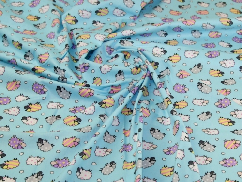 Deadstock 100% Cotton Poplin Fabric Sky Blue