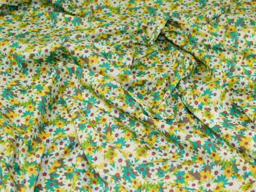 Deadstock 100% Cotton Poplin Fabric Yellow Jade