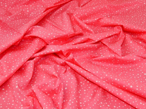 Deadstock 100% Cotton Poplin Fabric Bright Pink