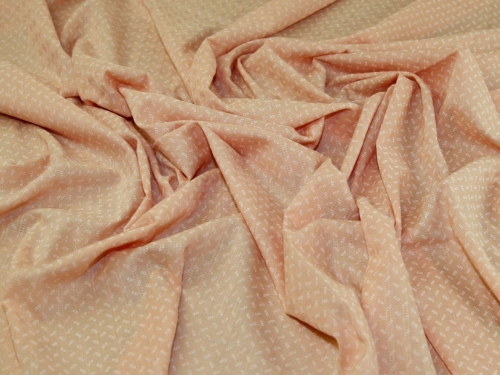 Deadstock Dobby Cotton Gauze Fabric Peach