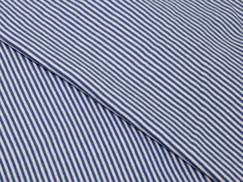 Deadstock Tubular Ribbing Stretch Knit Fabric White & Royal