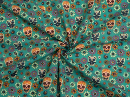 Printed Polycotton Fabric Jade