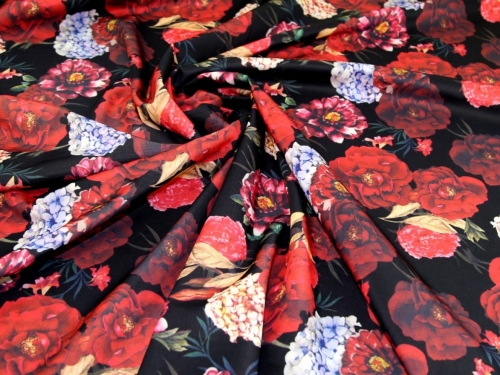 Deadstock Scuba Stretch Knit Fabric Black
