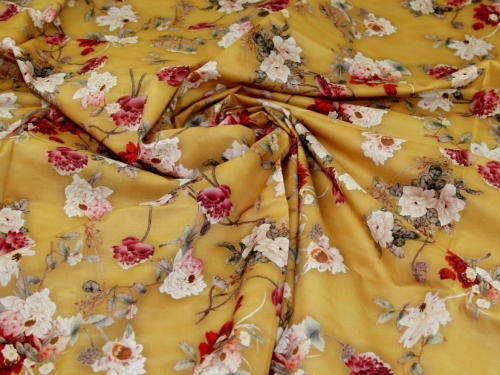 Deadstock Cotton Lawn Fabric Ochre