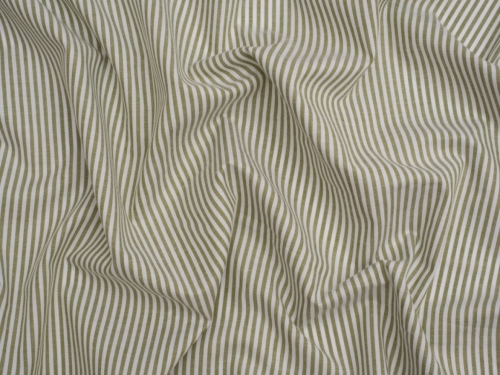Minerva Core Range Stripe Yarn Dyed Cotton Chambray Fabric Green