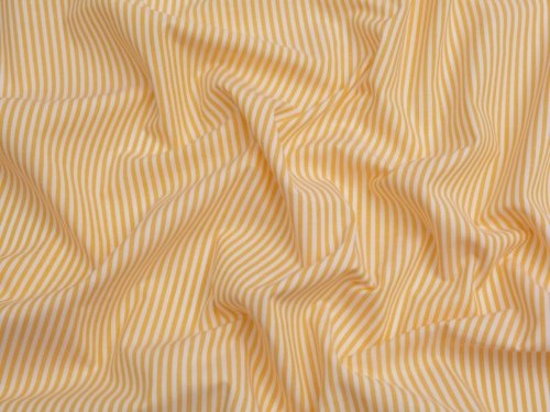 Minerva Core Range Stripe Yarn Dyed Cotton Chambray Fabric Yellow