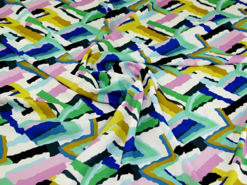 John Kaldor Hermione Crepe Fabric Blue Multi