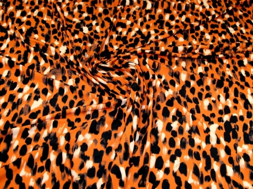 John Kaldor Portia ITY Silky Stretch Knit Fabric Orange