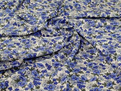 Linen Cotton Blend Fabric Blue