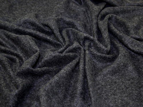 Wool Sweater Knit Stretch Fabric Charcoal
